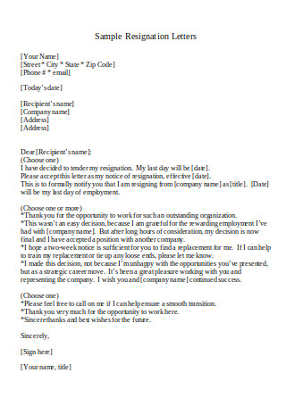 Formal Resignation Letter Sample With Notice Period from images.sample.net