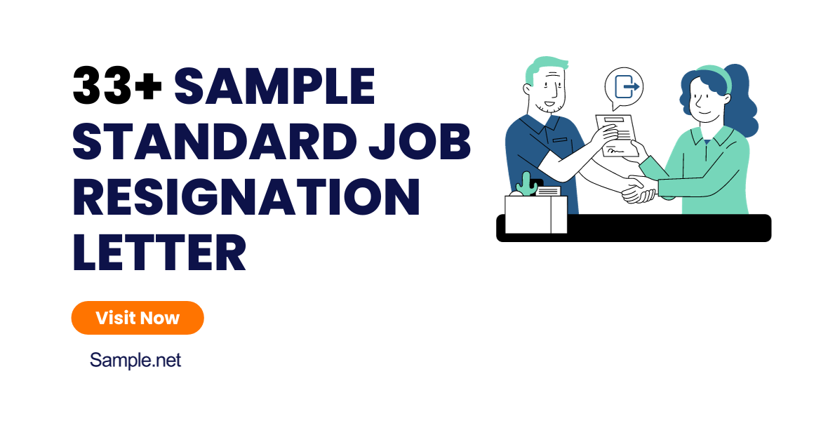 sample standard job resignation letter