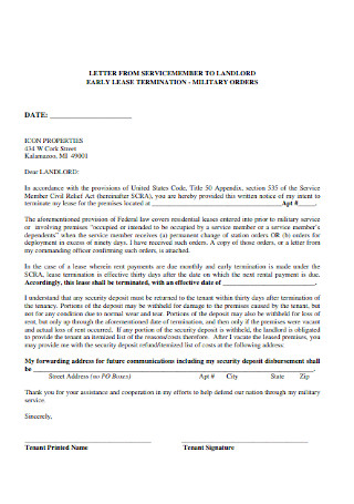 Sample Letter To End Lease Agreement from images.sample.net