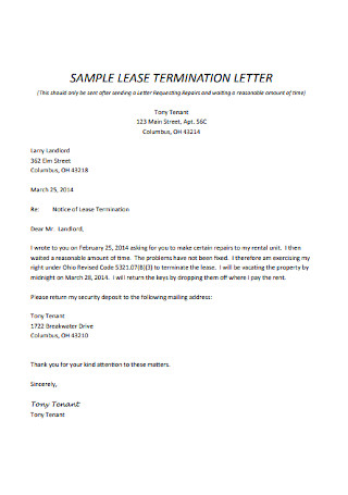 Sample Lease Termination Letter1