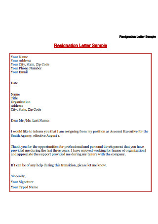 Sample Retirement Resignation Letters