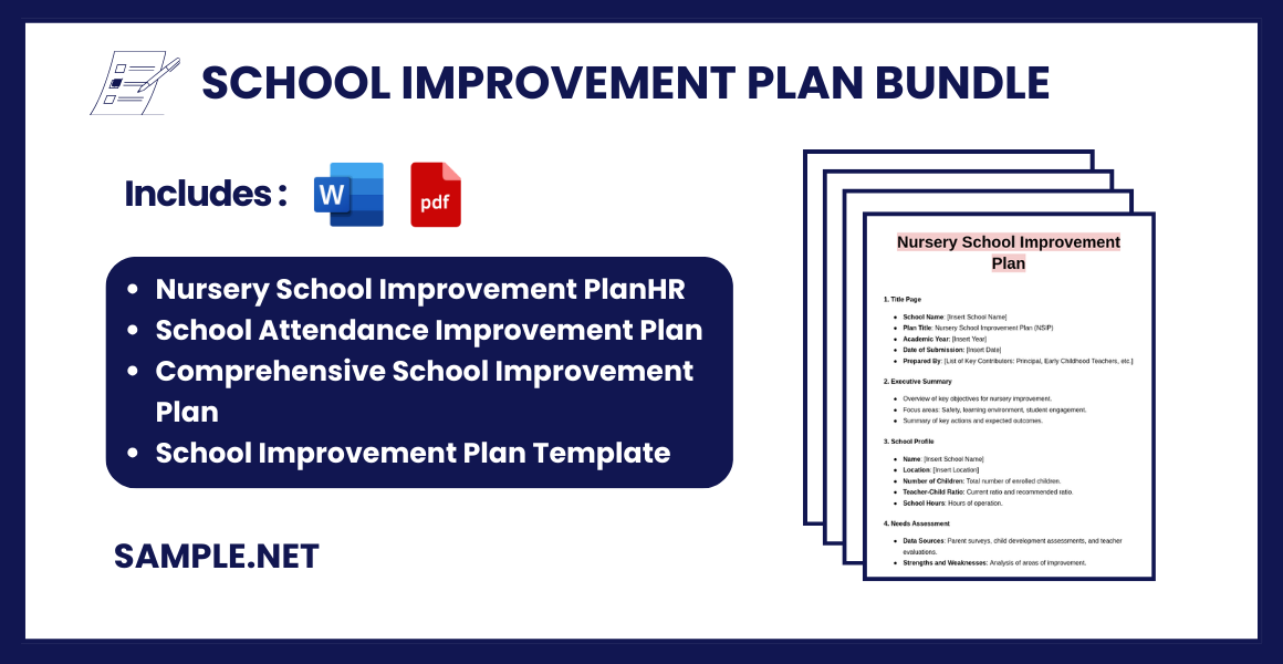 school improvement plan bundle