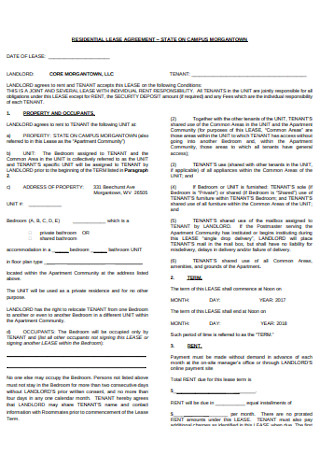 Simple Residential Lease Agreement