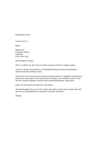 Simple Resignation Letter Sample from images.sample.net