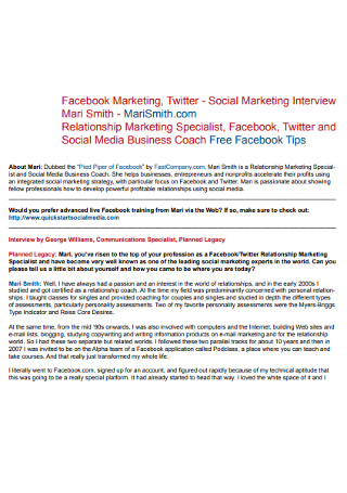 Social Media Facebook Marketing