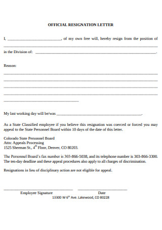 State Board Official Registration Letter