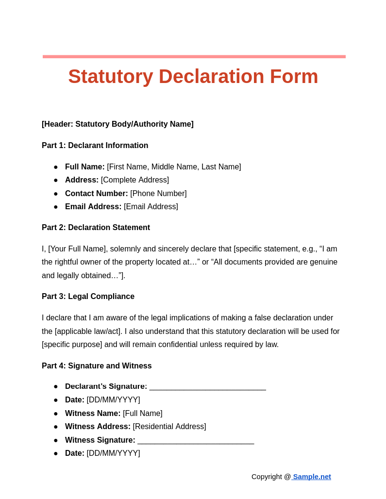 Statutory Declaration Form Google Docs 10 23 2024 10 41 AM