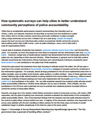 Surveys Understand Community Perceptions of Police Accountability