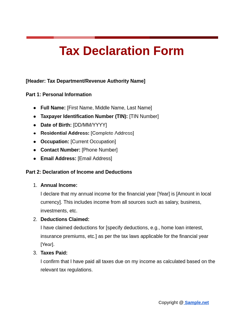 Tax Declaration Form Google Docs 10 23 2024 10 40 AM