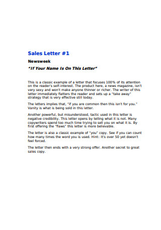 The Greatest Sales Letters