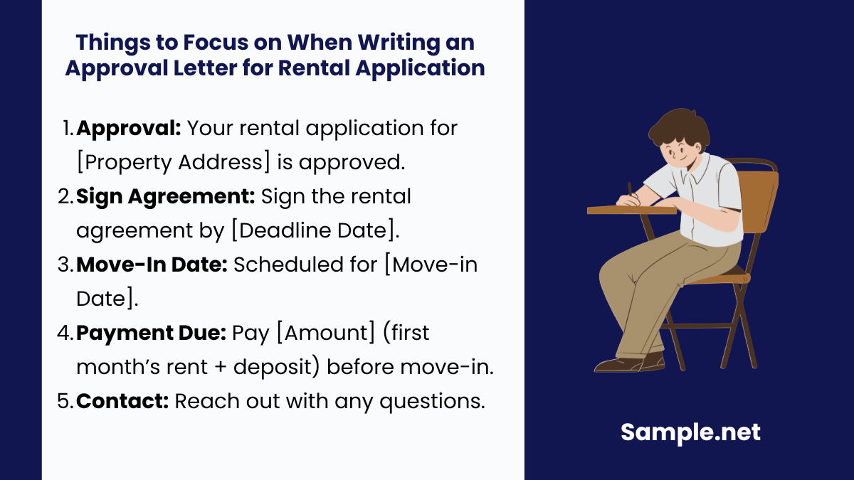 things to focus on when writing an approval letter for rental application