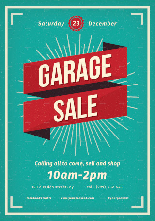 Vintage Garage Sale flyer