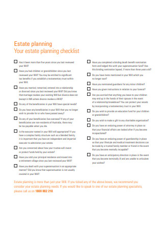 Your estate planning checklist
