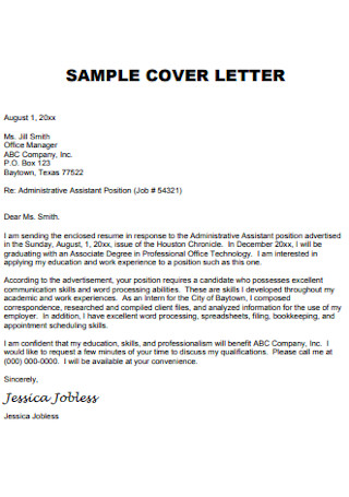 Basic Cover Letter Sample