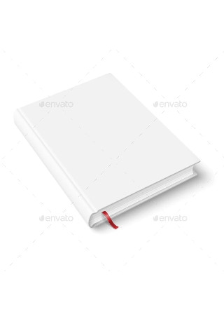 Blank Book Template with Bookmark
