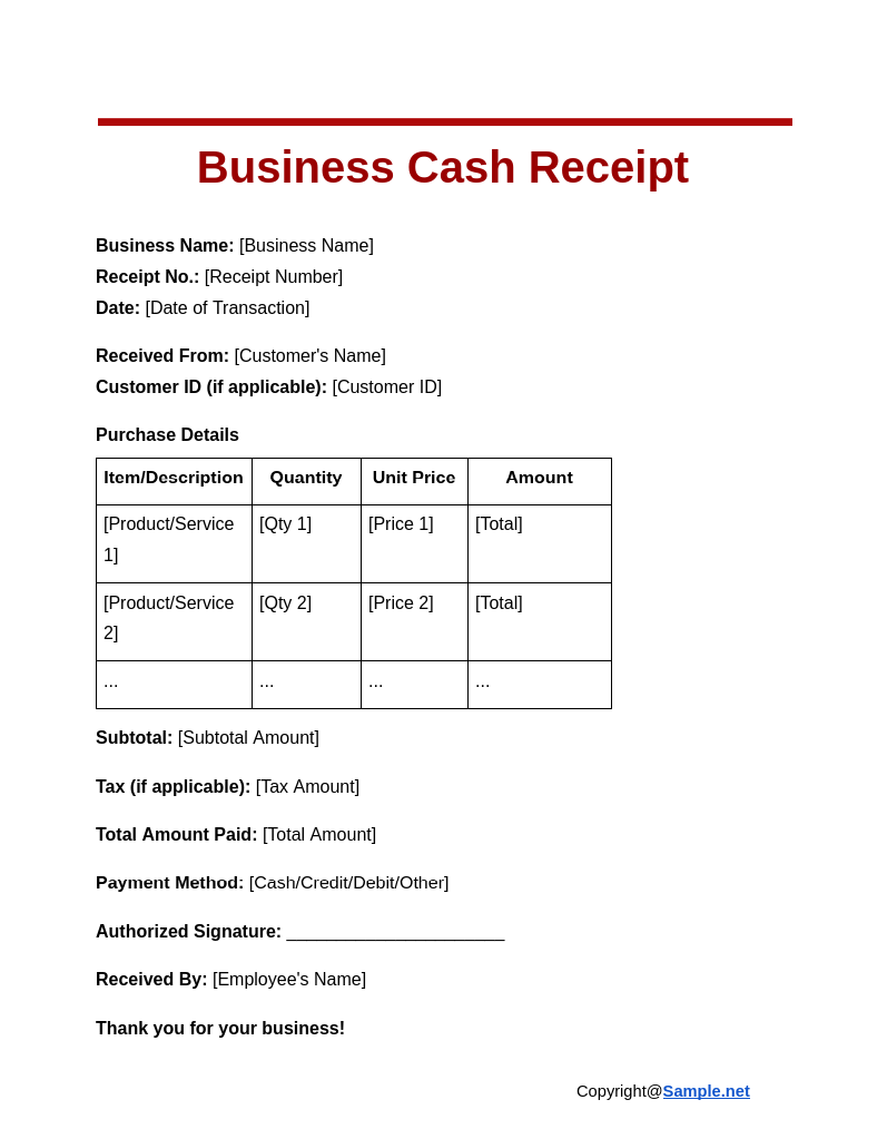 Business Cash Receipt Google Docs 11 04 2024 10 58 AM