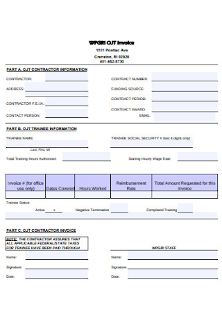 free contractor invoice template