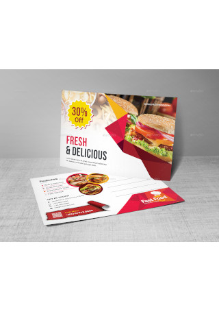 Fast Food Postcard