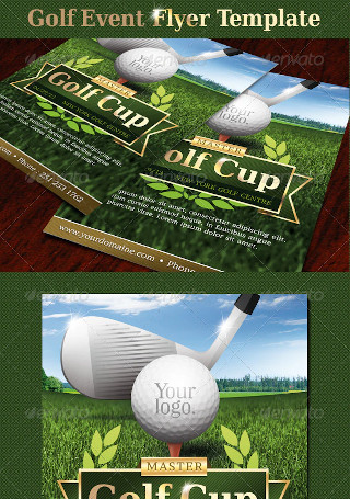 Golf event flyer template