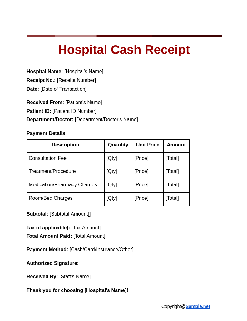 Hospital Cash Receipt Google Docs 11 04 2024 10 59 AM