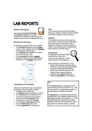 scientific article vs lab report