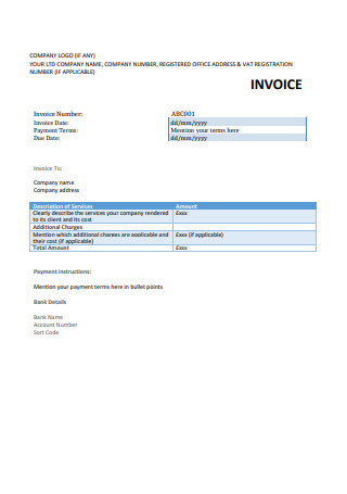 Limited Company Invoice