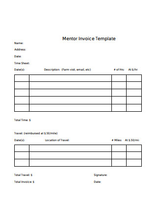 Mentor Invoice