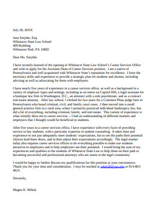 Paralegal Recommendation Letter to School