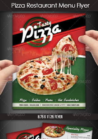 Pizza Restaurant Menu Flyer
