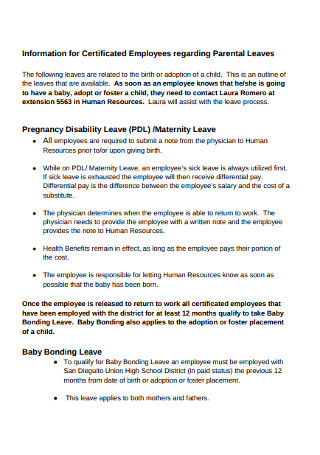 Pregnancy Disability Leave