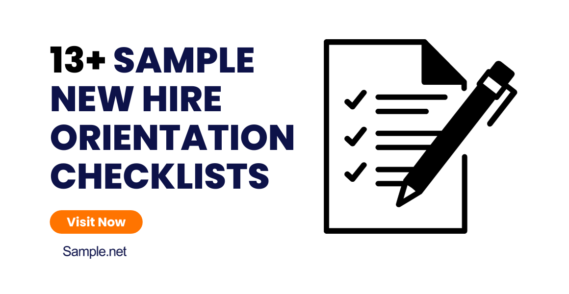 sample new hire orientation checklists