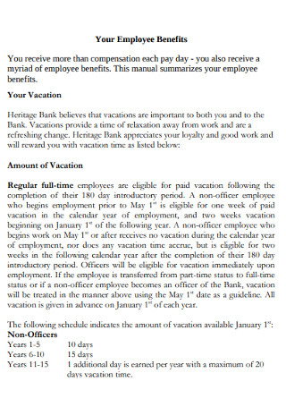 Saample Employee Benefits Handbook