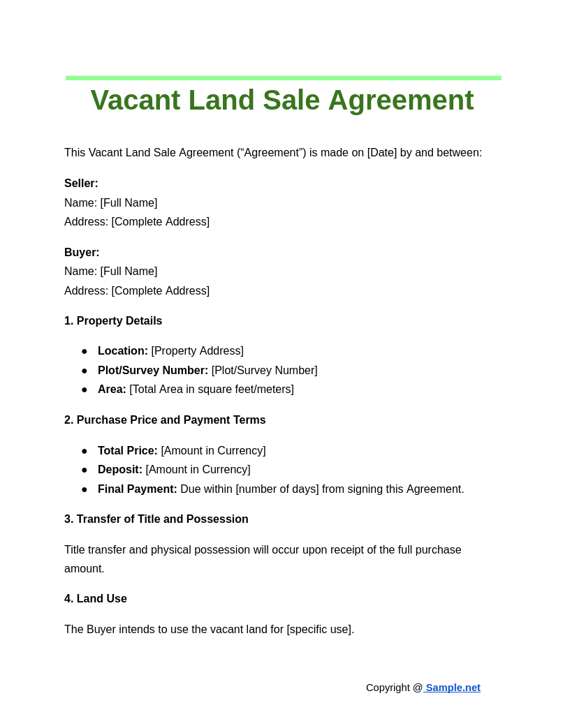 Vacant Land Sale Agreement Google Docs 10 24 2024 11 03 AM