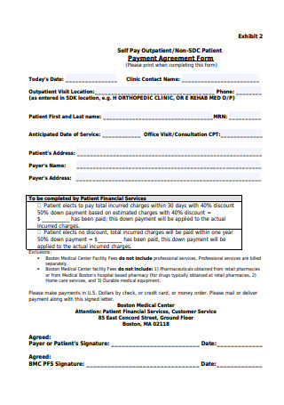 Basic Payment Agreement Form