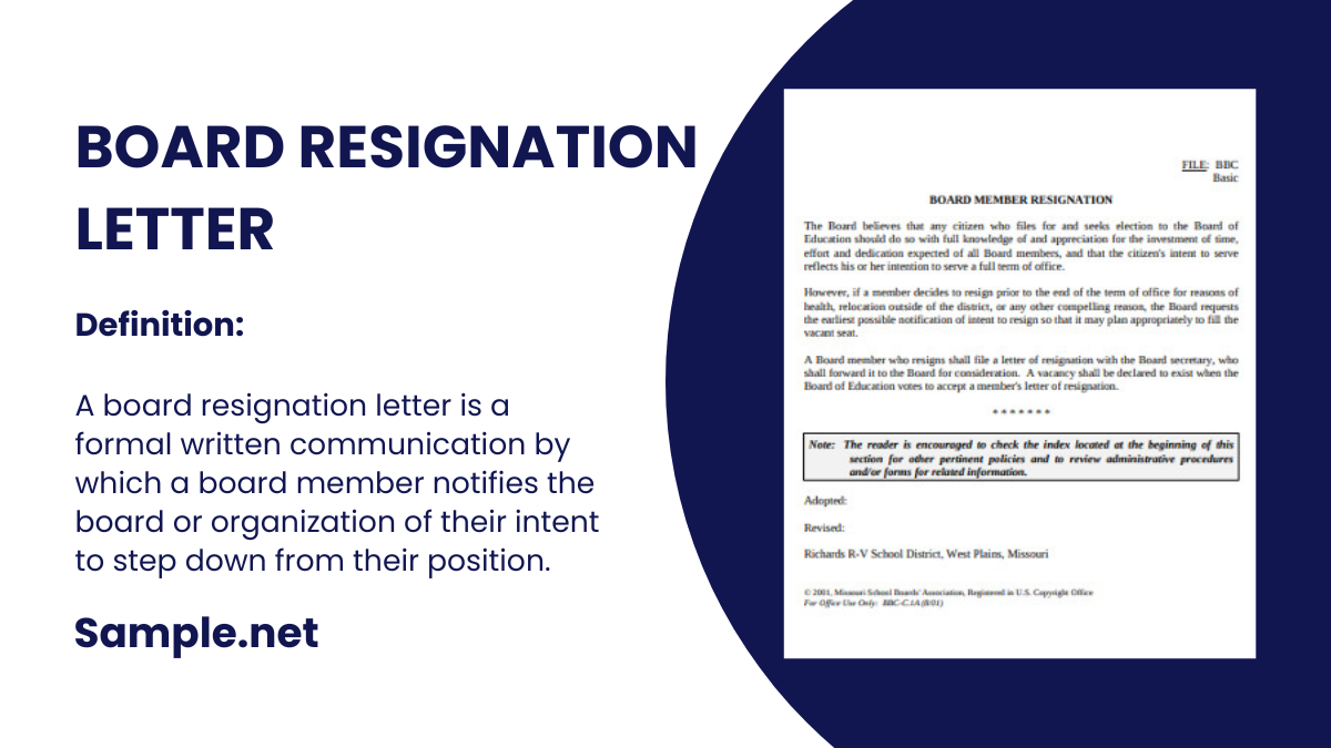 board resignation letter