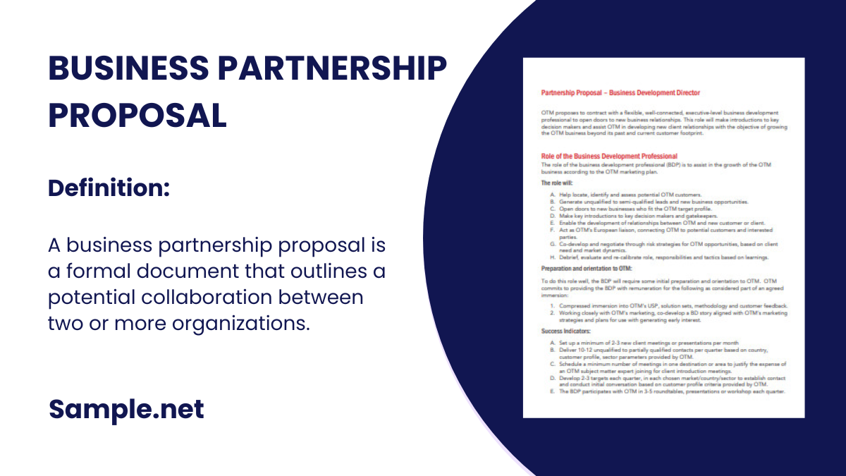 business partnership proposal