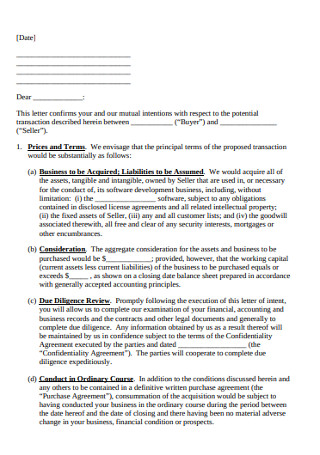 Business Purchase Letter