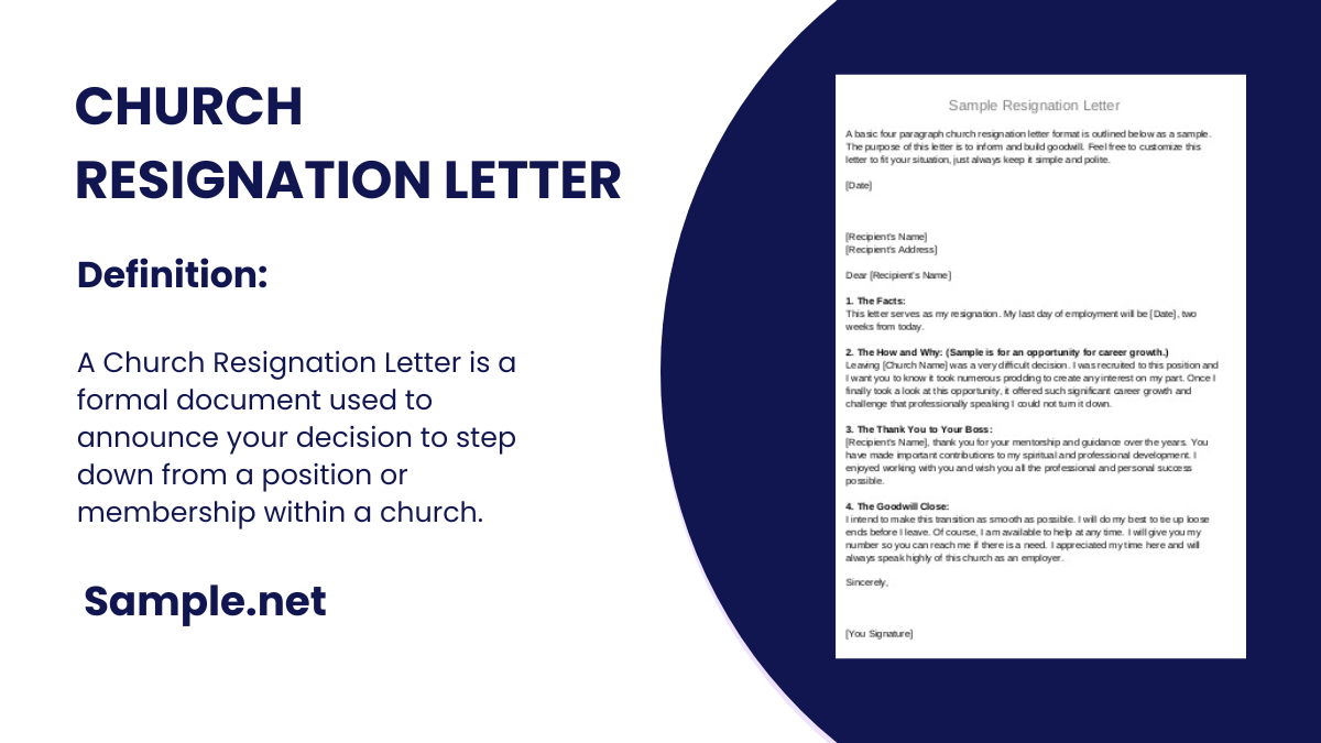 Church (Religious) Resignation Letter