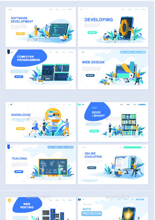 Collection of Landing Page Template Sample