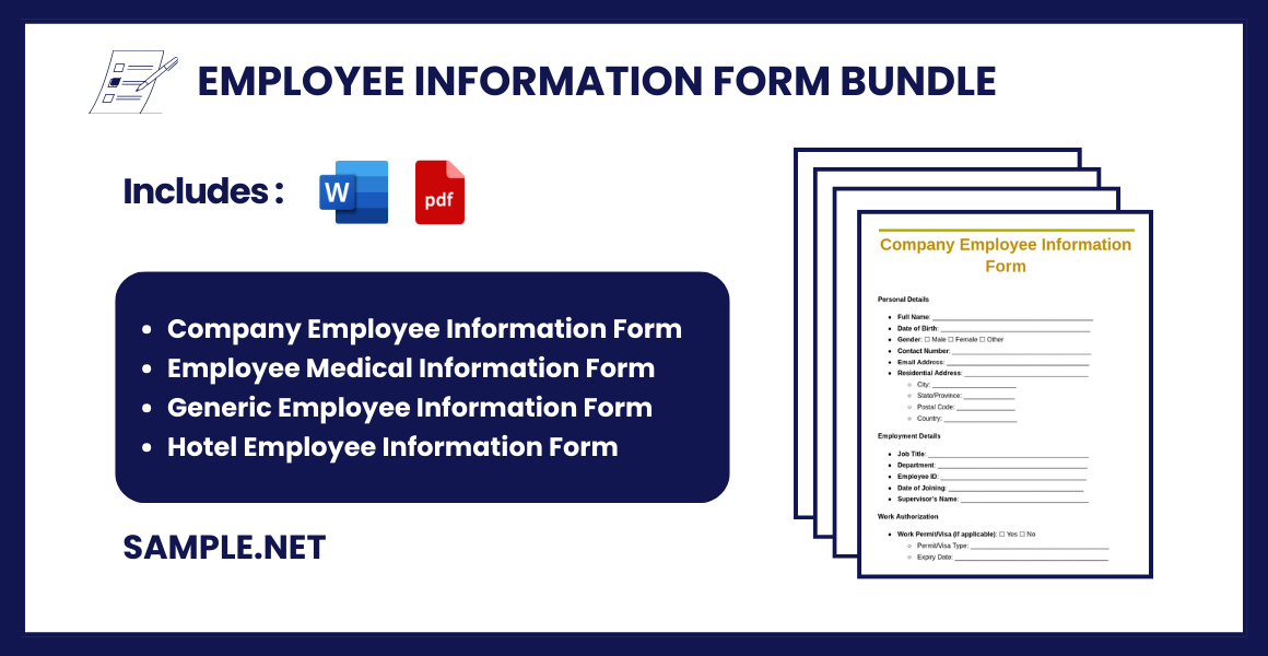 employee information form bundle