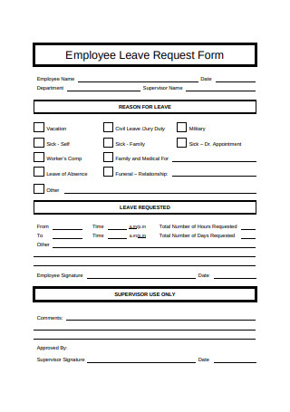 Employee Leave Request Form