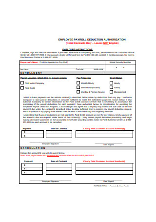 Employee Payroll Deduction Authorization Form1