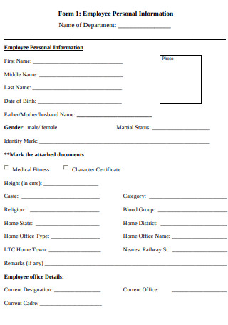Employee Personal Information Form1