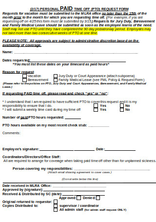 Employee Request Form