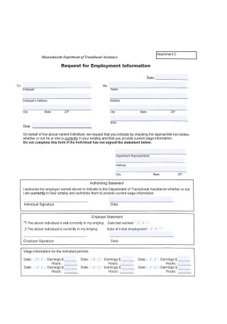 Employment Information Request Form