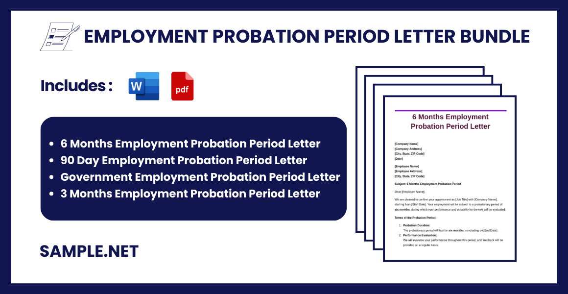 employment probation period letter bundle