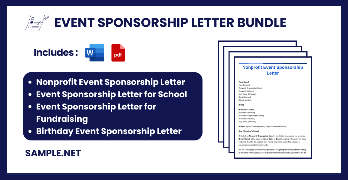 event sponsorship letter bundle