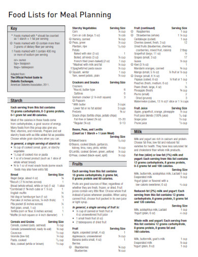 27 Sample Meal Planning In MS Word Google Docs Apple Pages PDF