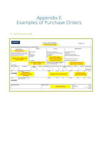 Formal Purchase Order