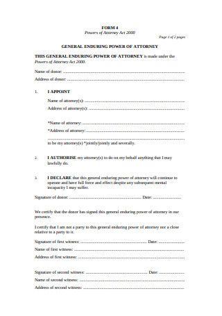 General Power of Attorney Form